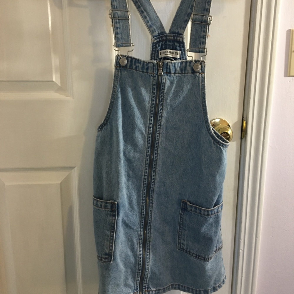 Pull and bear European overall jean dress